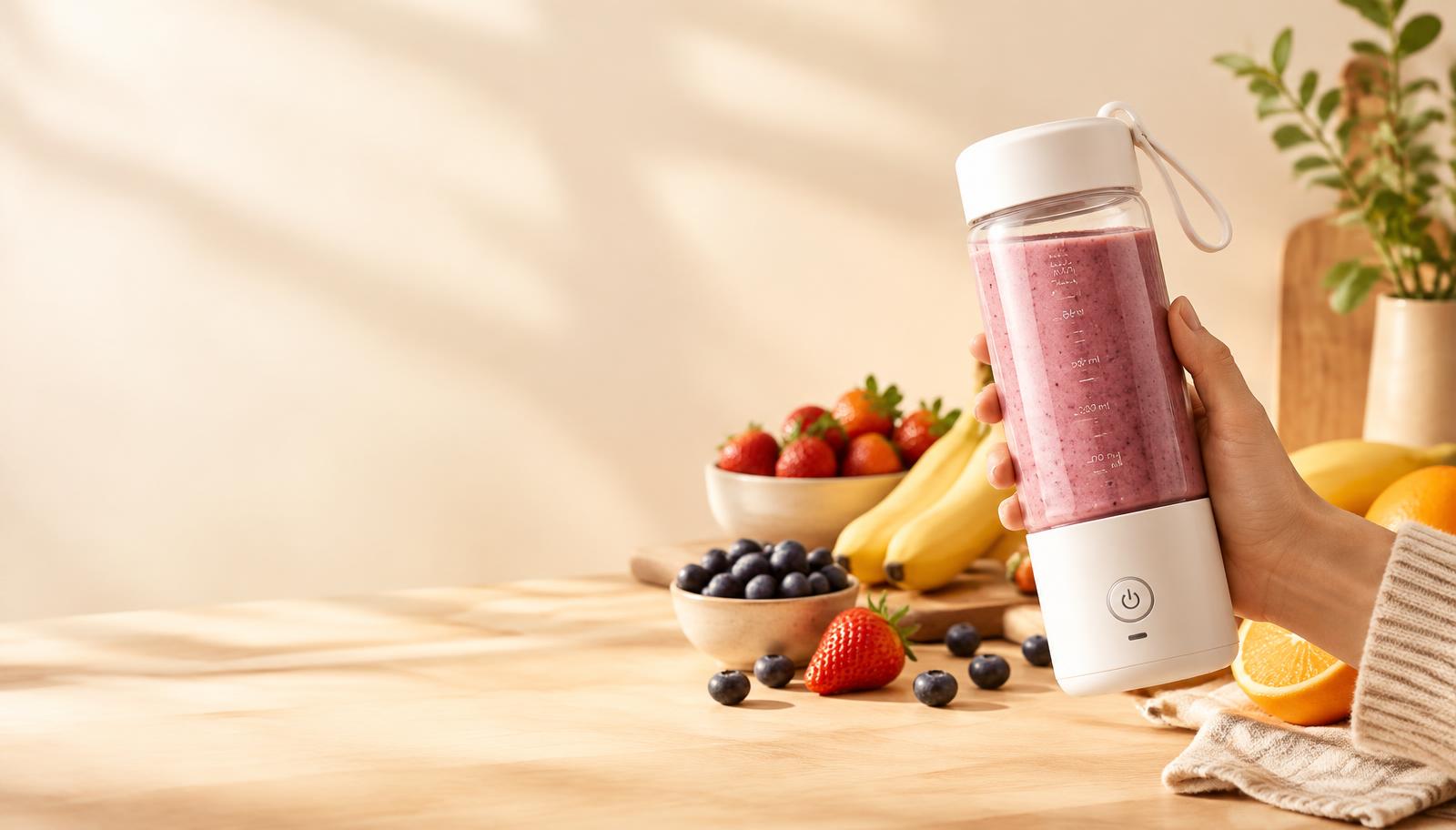 Blender portable FreshBlend avec un smoothie
